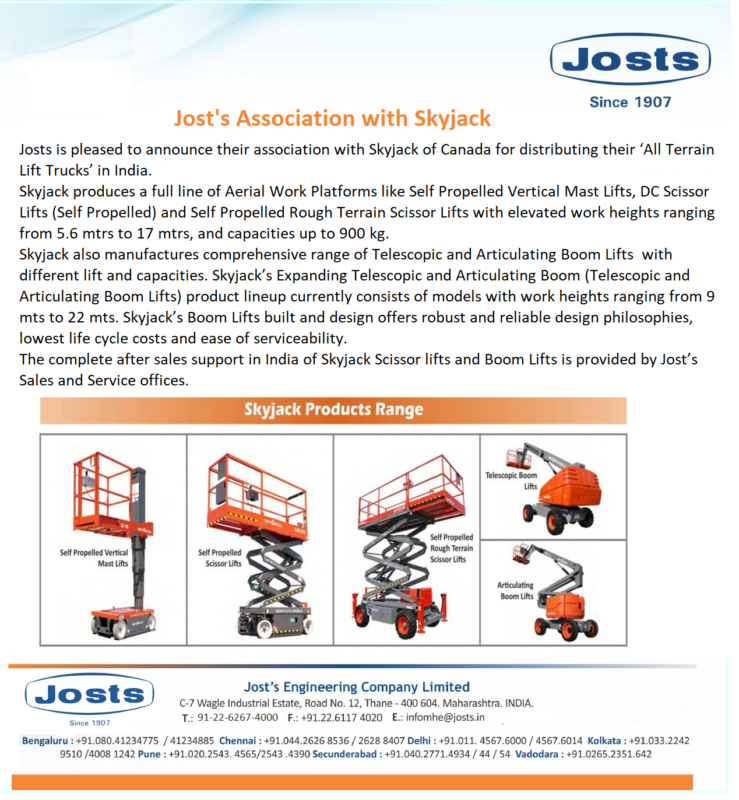 Association with Skyjack Canada- November 2015