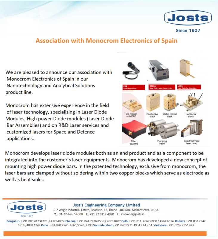 Association with Monocrom ELectronics Spain-November 2015