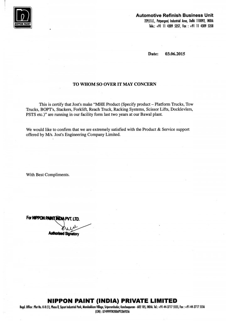 Nippon Paints Pvt Ltd.